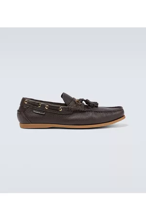 Tom Ford Grained leather boat shoes