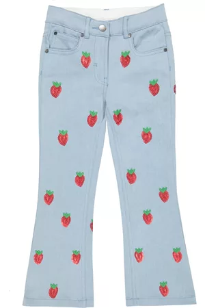 Stella McCartney Sequined strawberries flared jeans
