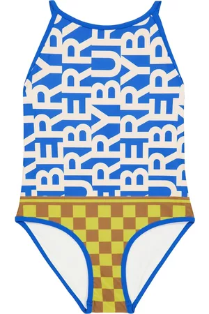 Burberry Kids Logo printed swimsuit