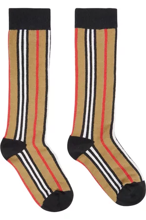 Burberry Kids Icon Stripe intarsia knit socks