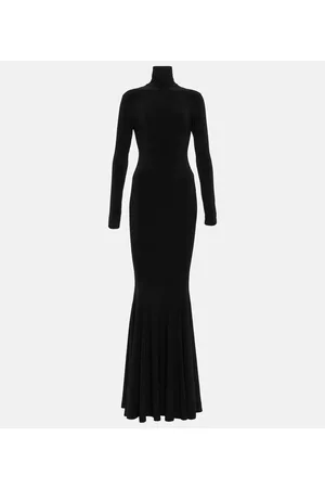 Norma Kamali Turtleneck jersey gown