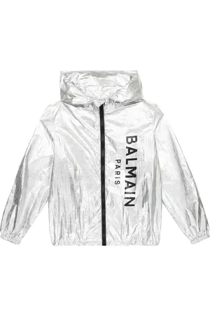Balmain Logo metallic technical jacket