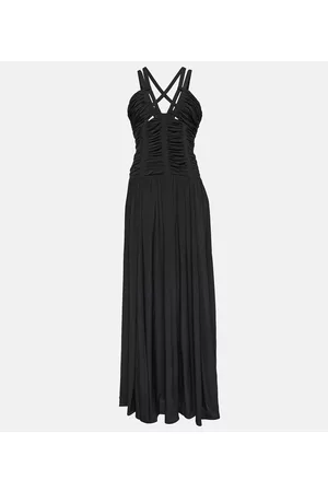 ULLA JOHNSON Women Evening dresses - Anya pleated silk gown