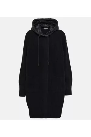 Moncler Women Blouses - Hooded wool coat