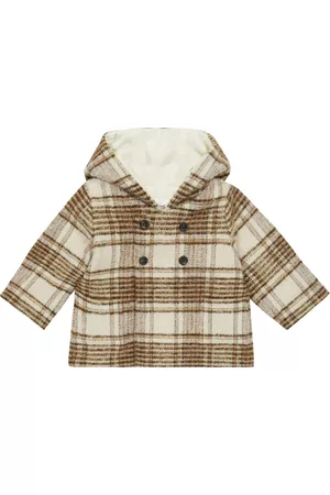 BONPOINT Coats - Baby checked cotton-blend coat