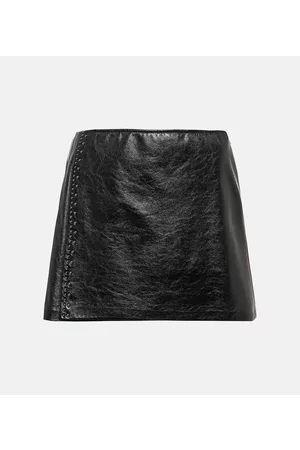Moncler Women Mini Skirts - Faux leather miniskirt