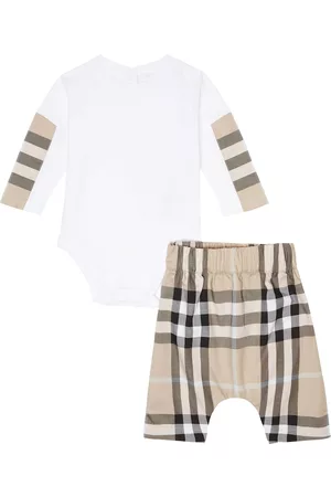 Burberry Baby Vintage Check cotton bodysuit and pants