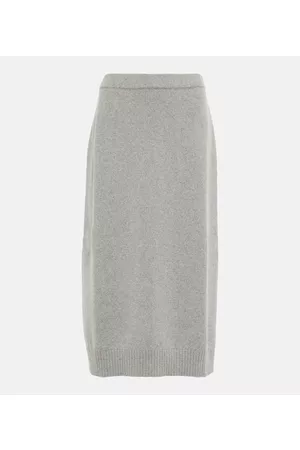 Moncler Women Midi Skirts - Cashmere-blend midi skirt