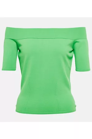 Alexander McQueen Off-shoulder knit top