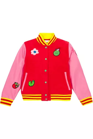 Stella McCartney Bomber Jackets - AppliquÃ© wool-blend bomber jacket