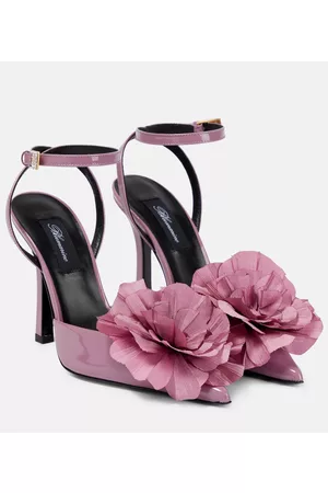 BLUMARINE Women High Heels - Floral patent leather pumps
