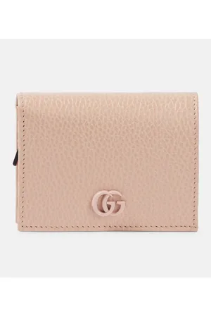 GUCCI Petite Marmont metallic textured-leather wallet in 2023