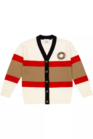 Burberry Striped wool-blend cardigan