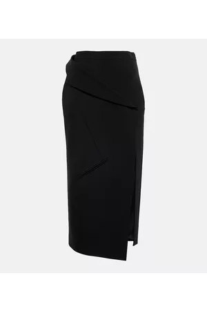 Alexander McQueen Women Midi Skirts - High-waist virgin wool midi skirt