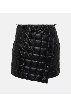 Moncler Quilted wraparound down miniskirt