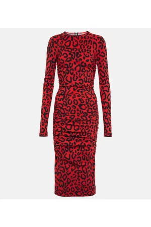 Dolce & Gabbana Leopard-printed jersey minidress