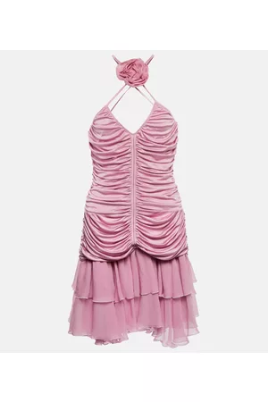 BLUMARINE Women Casual Dresses - Rose ruched halterneck jersey minidress