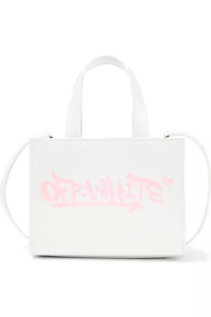 OFF-WHITE Graffiti logo leather shoulder bag