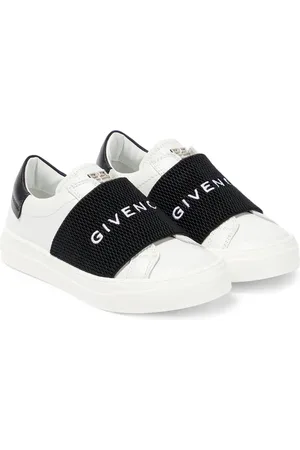 Givenchy Kids' Silver Metallic Monogram Velcro Trainers In Grey