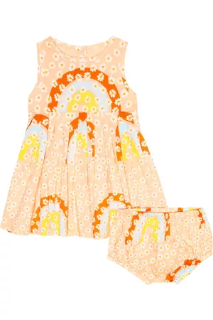 Stella McCartney Baby Printed Dresses - Baby printed cotton dress and bloomers set