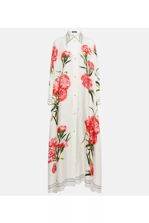 Dolce & Gabbana Floral-printed silk twill kaftan