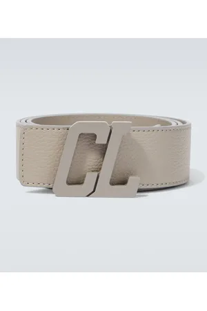 Christian Louboutin Ricky Logo Buckle Leather Belt