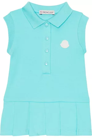 Moncler Baby Dresses - Baby cotton-blend piquÃ© dress