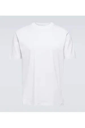 Burberry Optic White Cotton Cut-Out Hem Crystal Sleeve Oversized T