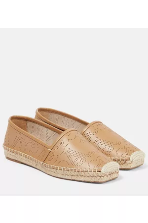 Max Mara Openwork leather espadrilles