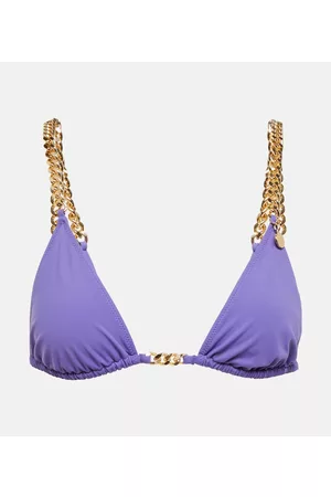Stella McCartney Women Triangle Bikinis - Chain-trimmed triangle bikini top