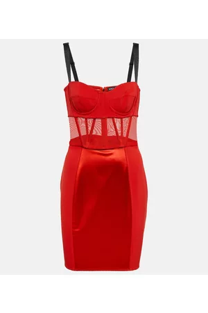 Dolce & Gabbana Women Mini Dresses - Bustier satin minidress