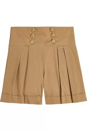 Balmain Embellished cotton-blend shorts