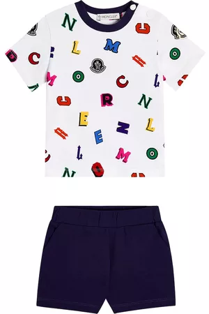 Moncler Baby set of cotton-blend T-shirt and shorts