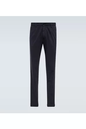 Thom Sweeney Men Chinos - Pleated high-rise cotton chinos