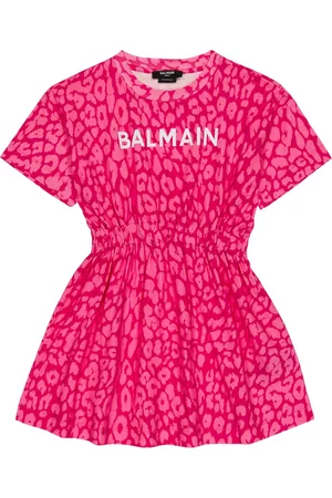 Balmain Baby Printed Dresses - Leopard-print cotton dress