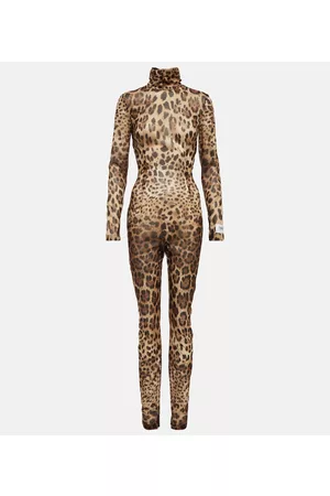 Dolce & Gabbana Women Jumpsuits - X Kim leopard-print silk-blend jumpsuit