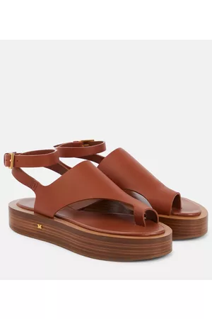 Max Mara Women Platform Sandals - Platform leather sandals