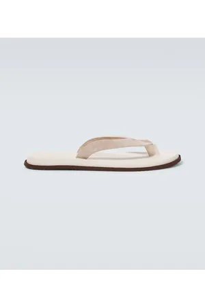 Brunello Cucinelli Men's Suede Flip Flops