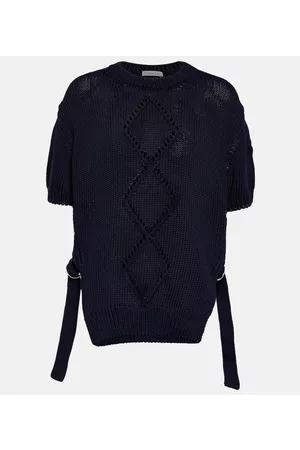 Moncler Women Blouses - Cable-knit cotton sweater