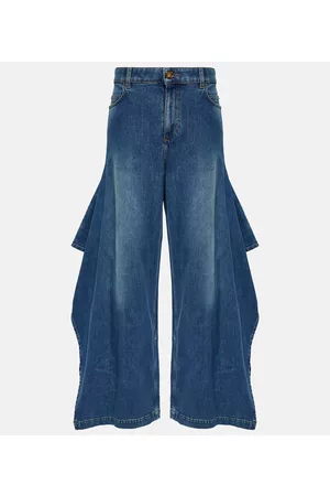 Burberry Women High Waisted Jeans - High-rise wide-leg jeans