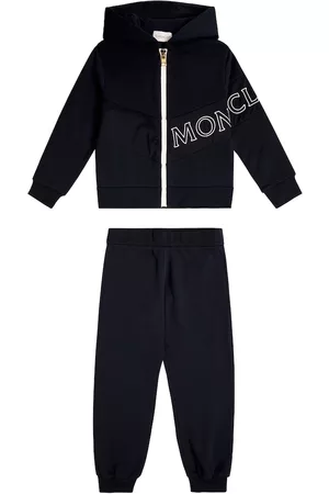 Moncler Jackets - Logo cotton zip-up jacket and sweatpants set