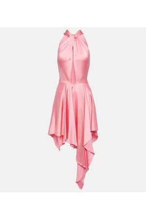 Stella McCartney Women Asymmetrical Dresses - Cutout asymmetric halterneck dress
