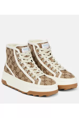 Gucci Women High Top Sneakers - GG canvas high-top sneakers