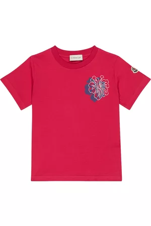 Moncler Short Sleeved T-Shirts - Printed cotton jersey T-shirt