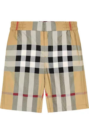 Burberry Kids Shorts - Checked cotton shorts