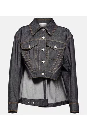 Alexander McQueen Women Denim Jackets - Deconstructed denim jacket