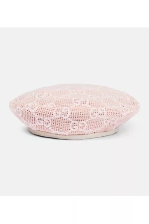 Gucci Women Hats - GG cotton crochet beret