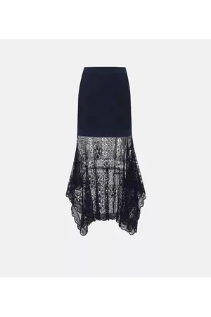 Alexander McQueen Women Skirts - High-rise knit skirt