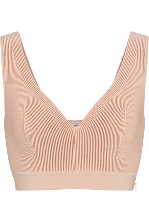 Alexander McQueen Women Crop Tops - Ribbed-knit bralette
