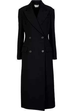 Alexander McQueen Women Double Breasted Jackets - Double-breasted wool-blend coat